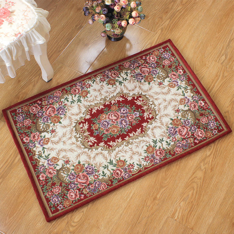 Lisslune | Classic Victoria area rug Multicolor flower carpet Pet-friendly Washable Non-slip backing Door mat