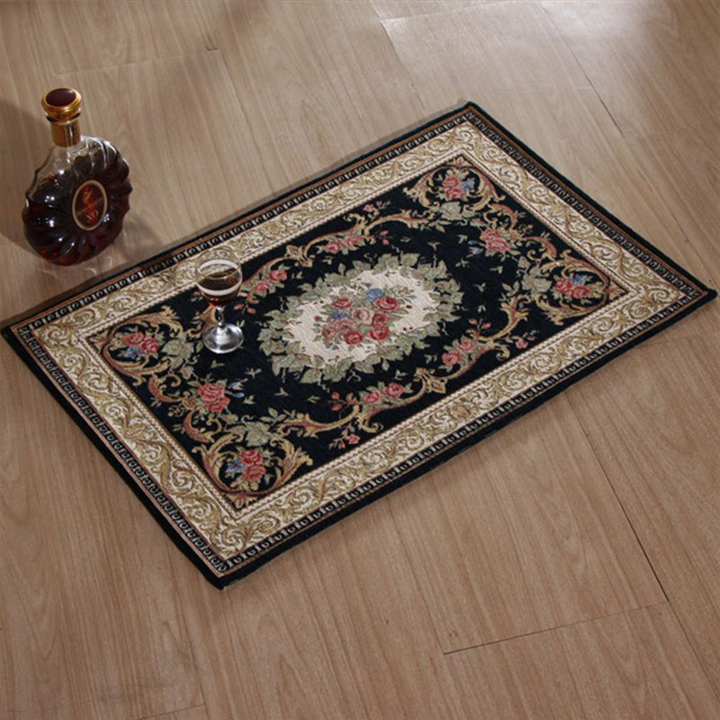 Lisslune | Classic Victoria area rug Multicolor flower carpet Pet-friendly Washable Non-slip backing Door mat