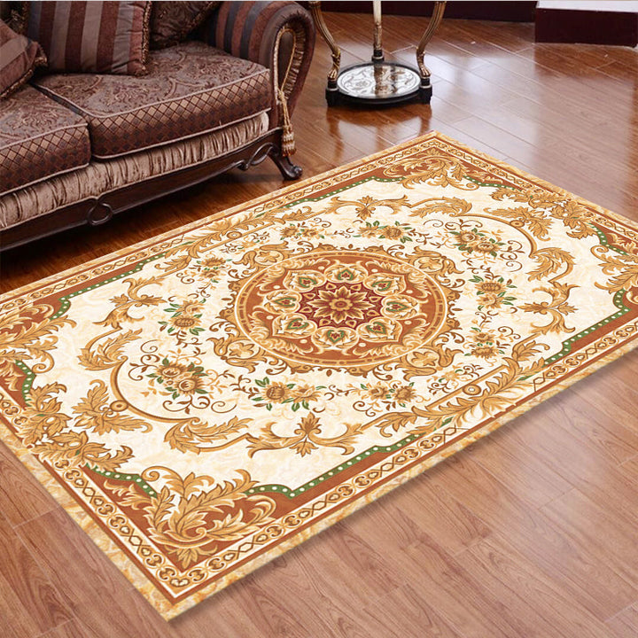 Lisslune | Empire Floral Area Rug Multicolor Victorian Carpet Synthetic Stain Resistant Non-Slip Backing Pet Friendly Rug for Lounge