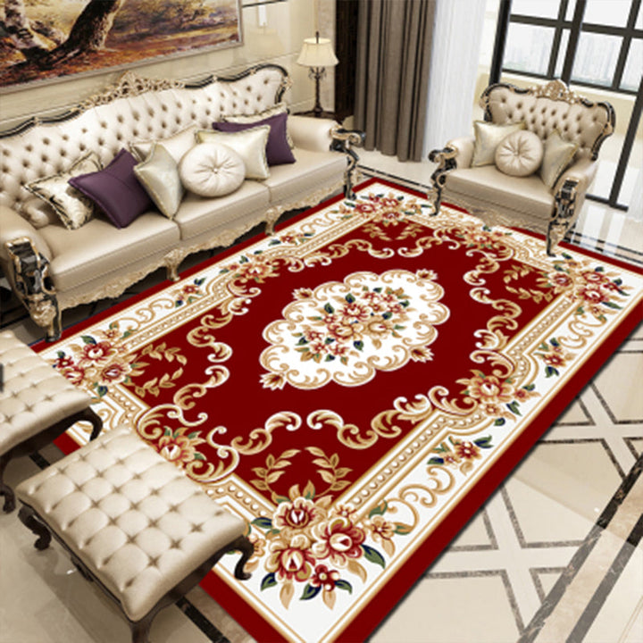 Lisslune | Empire Floral Area Rug Multicolor Victorian Carpet Synthetic Stain Resistant Non-Slip Backing Pet Friendly Rug for Lounge