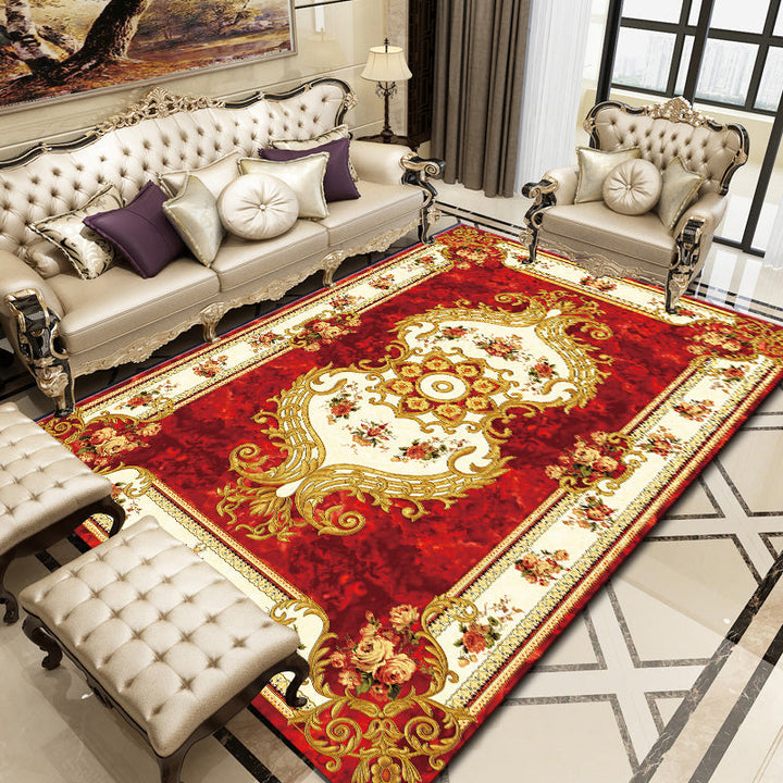 Lisslune | Empire Floral Area Rug Multicolor Victorian Carpet Synthetic Stain Resistant Non-Slip Backing Pet Friendly Rug for Lounge