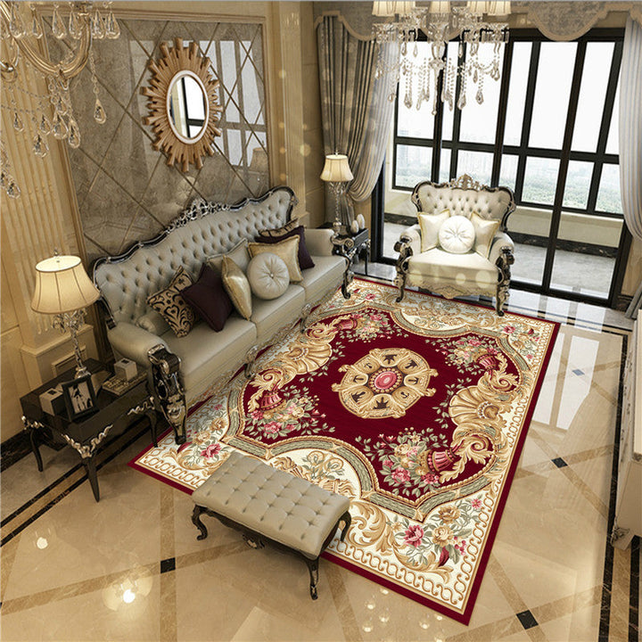 Lisslune | Beautiful Peony Print Rug Multicolor Classic Rug Polypropylene Non-slip Machine Washable Stain Resistant Rug for the Room