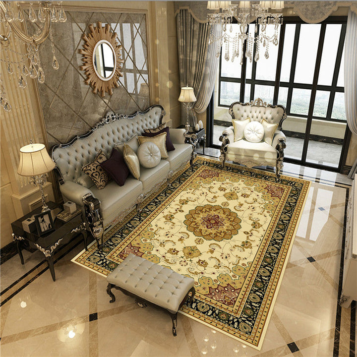 Lisslune | Antique Multicolor Glam Carpet Polyester Floral Pattern Carpet Pet Friendly Stain Resistant Non-Slip Carpet for Home