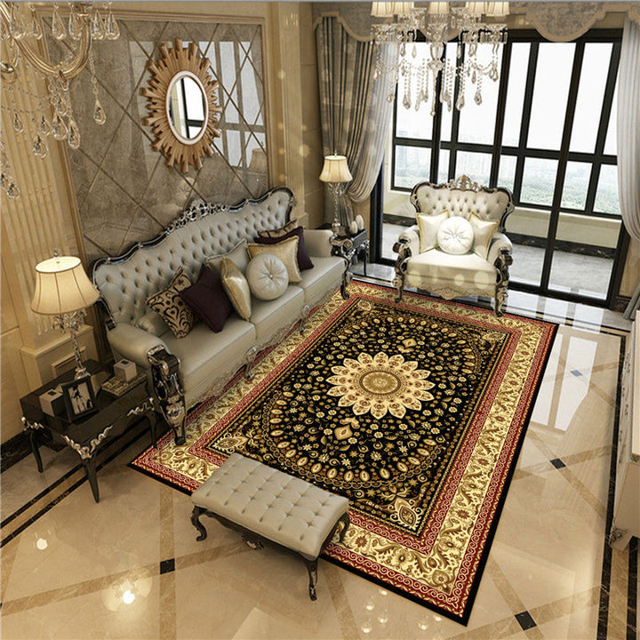 Lisslune | Antique Multicolor Glam Carpet Polyester Floral Pattern Carpet Pet Friendly Stain Resistant Non-Slip Carpet for Home