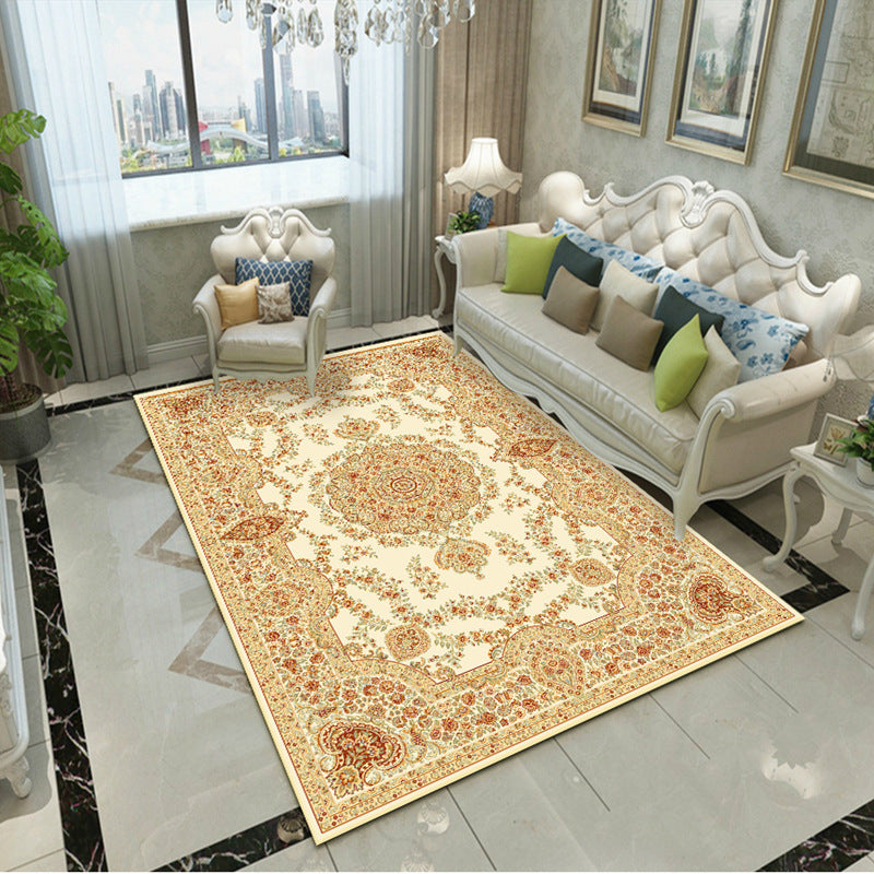 Lisslune | Fancy Victoria Rug Multi-Colored Flower Rug Non-Slip Washable Pet-Friendly Rug for the Living Room