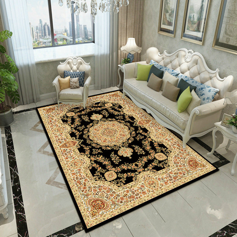 Lisslune | Fancy Victoria Rug Multi-Colored Flower Rug Non-Slip Washable Pet-Friendly Rug for the Living Room