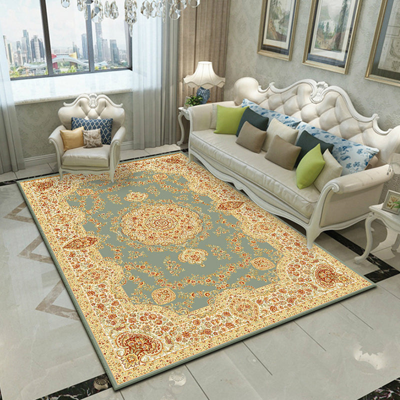Lisslune | Fancy Victoria Rug Multi-Colored Flower Rug Non-Slip Washable Pet-Friendly Rug for the Living Room