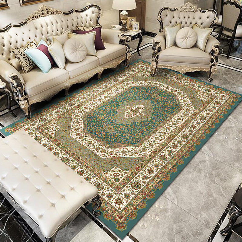 Lisslune | Fancy Victoria Rug Multi-Colored Flower Rug Non-Slip Washable Pet-Friendly Rug for the Living Room