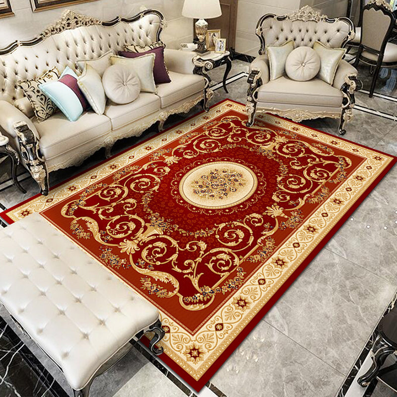 Lisslune | Fancy Victoria Rug Multi-Colored Flower Rug Non-Slip Washable Pet-Friendly Rug for the Living Room