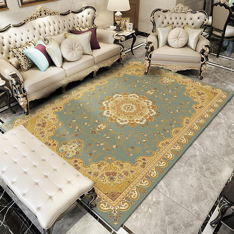 Lisslune | Fancy Victoria Rug Multi-Colored Flower Rug Non-Slip Washable Pet-Friendly Rug for the Living Room