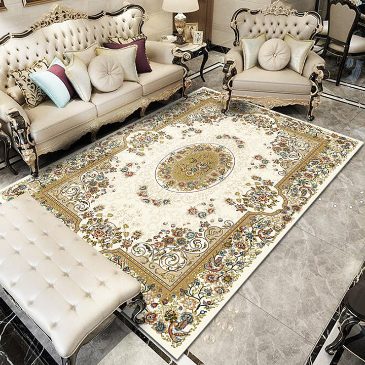 Lisslune | Fancy Victoria Rug Multi-Colored Flower Rug Non-Slip Washable Pet-Friendly Rug for the Living Room