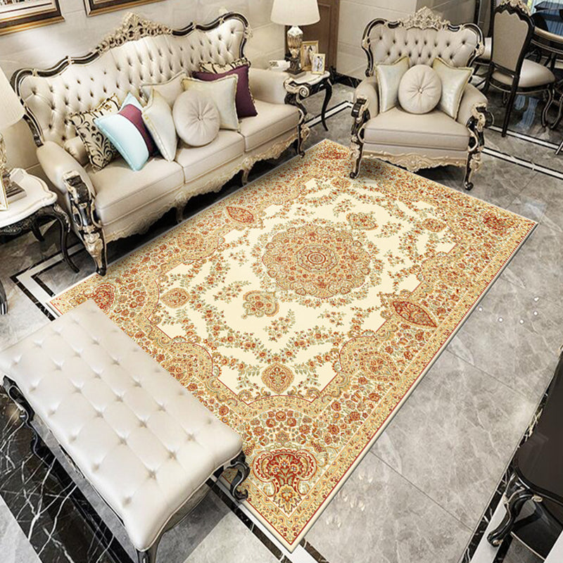 Lisslune | Fancy Victoria Rug Multi-Colored Flower Rug Non-Slip Washable Pet-Friendly Rug for the Living Room