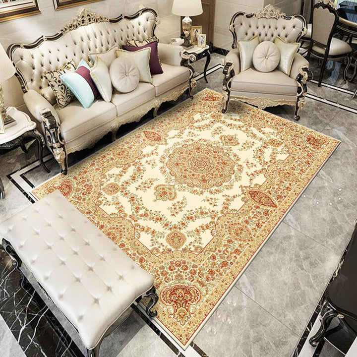 Lisslune | Fancy Victoria Rug Multi-Colored Flower Rug Non-Slip Washable Pet-Friendly Rug for the Living Room