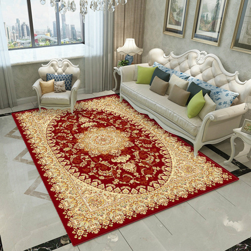 Lisslune | Fancy Victoria Rug Multi-Colored Flower Rug Non-Slip Washable Pet-Friendly Rug for the Living Room