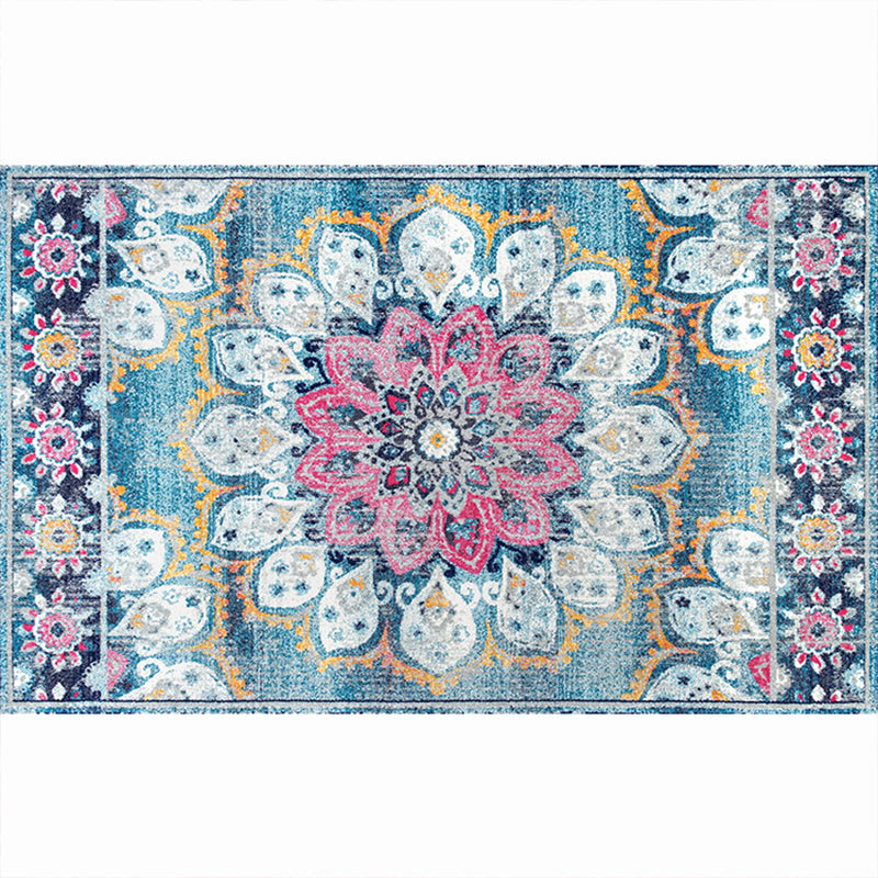 Lisslune | Moroccan living room carpet More colors Printed carpet Cotton Non-slip Machine washable Pet-friendly carpet