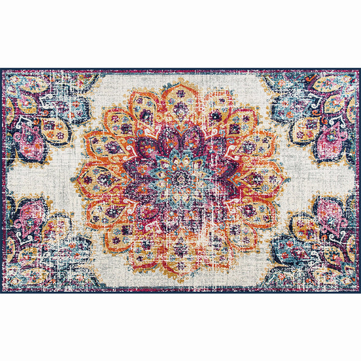 Lisslune | Moroccan living room carpet More colors Printed carpet Cotton Non-slip Machine washable Pet-friendly carpet