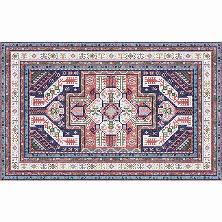 Lisslune | Moroccan living room carpet More colors Printed carpet Cotton Non-slip Machine washable Pet-friendly carpet