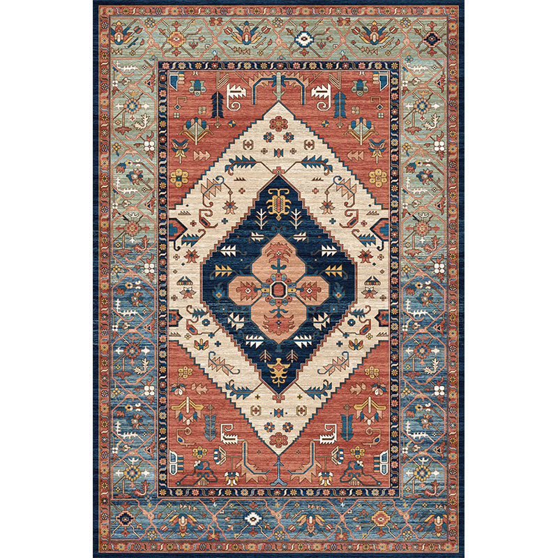 Lisslune | Moroccan living room carpet More colors Printed carpet Cotton Non-slip Machine washable Pet-friendly carpet