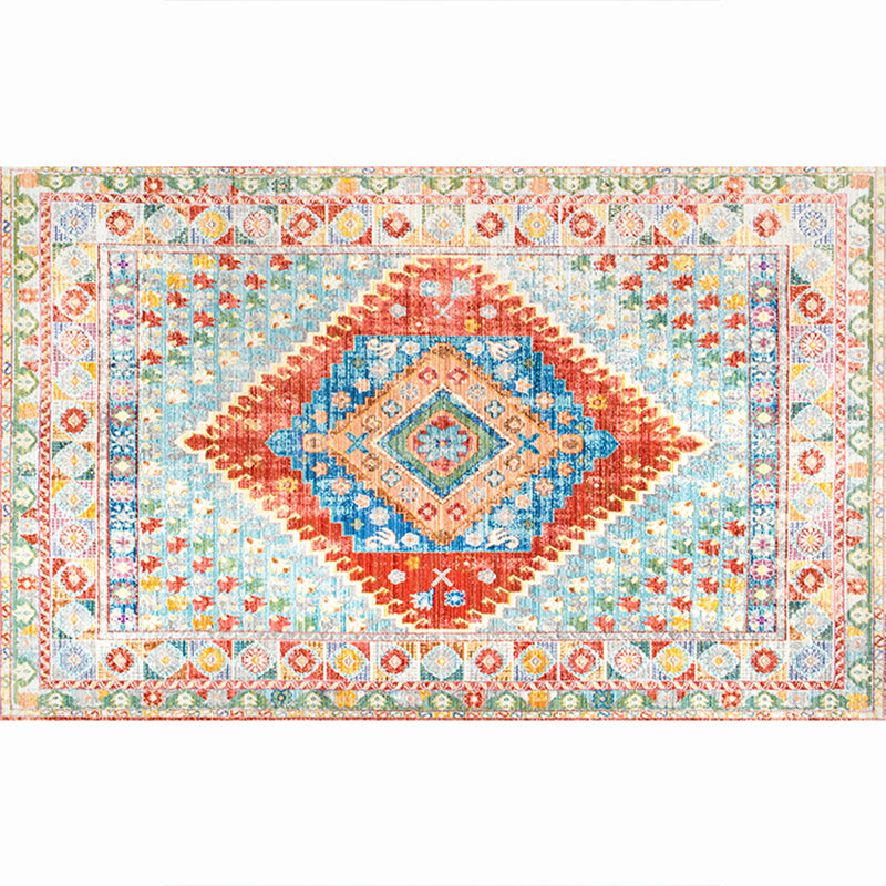 Lisslune | Moroccan living room carpet More colors Printed carpet Cotton Non-slip Machine washable Pet-friendly carpet