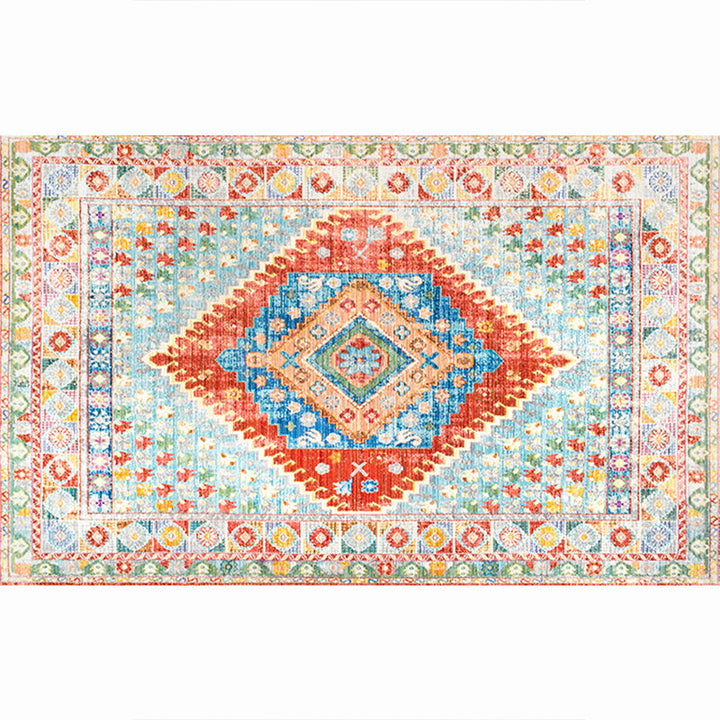Lisslune | Moroccan living room carpet More colors Printed carpet Cotton Non-slip Machine washable Pet-friendly carpet