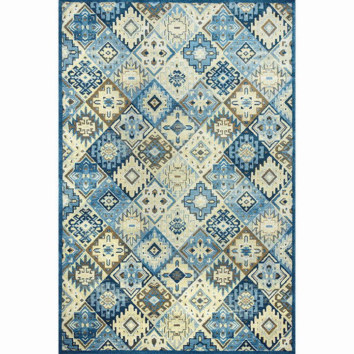 Lisslune | Moroccan living room carpet More colors Printed carpet Cotton Non-slip Machine washable Pet-friendly carpet