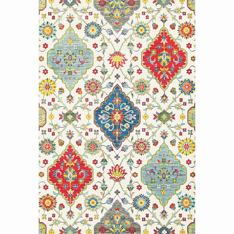 Lisslune | Moroccan living room carpet More colors Printed carpet Cotton Non-slip Machine washable Pet-friendly carpet