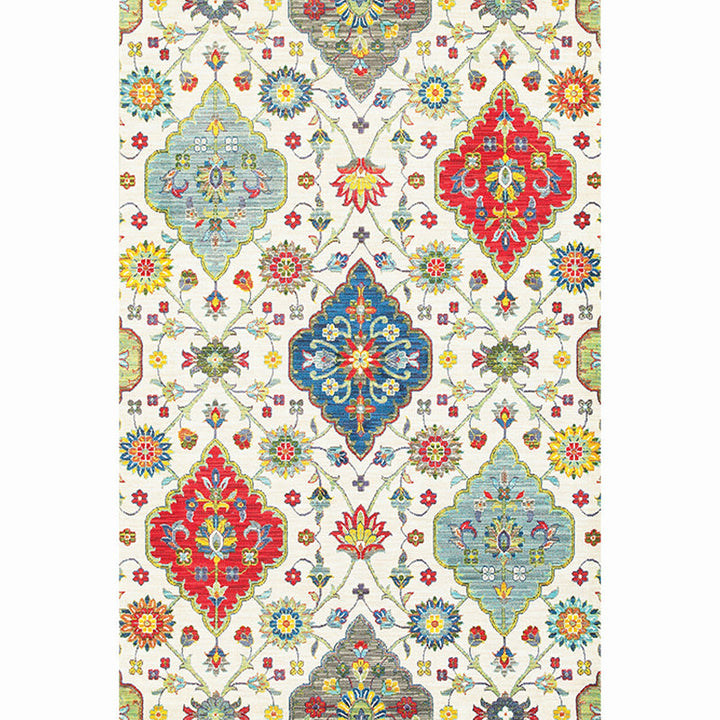 Lisslune | Moroccan living room carpet More colors Printed carpet Cotton Non-slip Machine washable Pet-friendly carpet