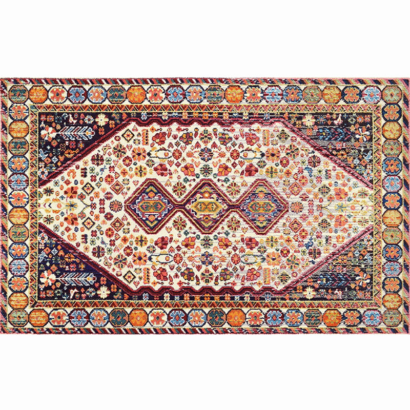 Lisslune | Moroccan living room carpet More colors Printed carpet Cotton Non-slip Machine washable Pet-friendly carpet