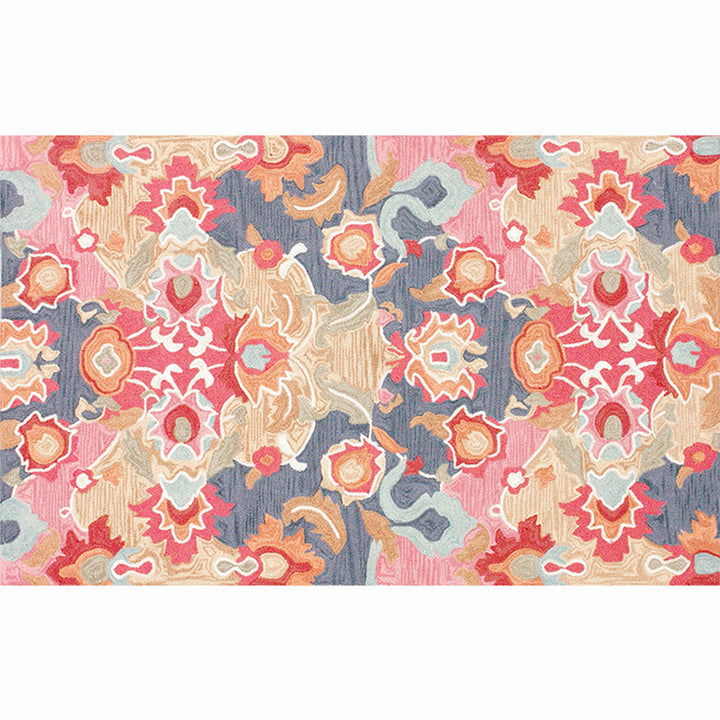 Lisslune | Moroccan living room carpet More colors Printed carpet Cotton Non-slip Machine washable Pet-friendly carpet