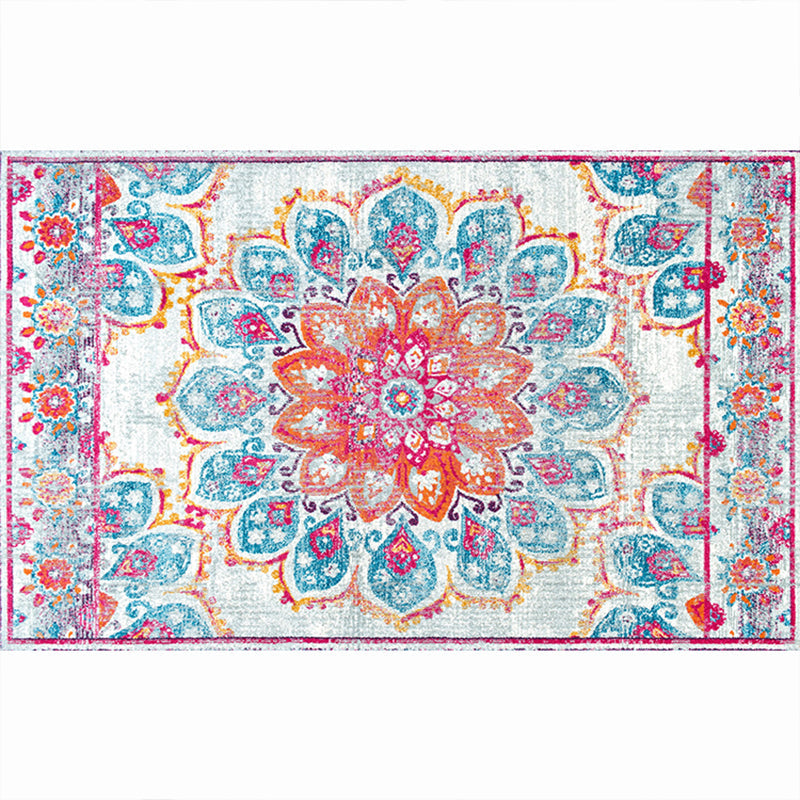 Lisslune | Moroccan living room carpet More colors Printed carpet Cotton Non-slip Machine washable Pet-friendly carpet