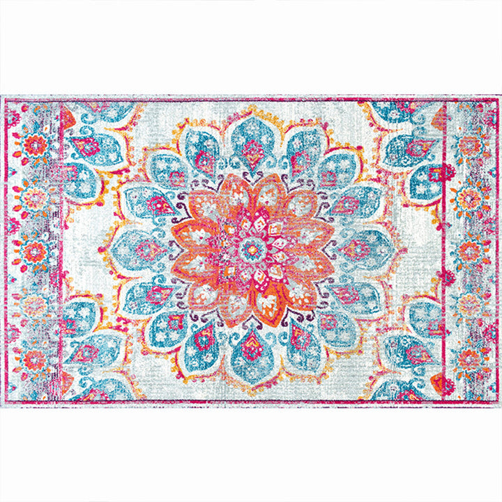 Lisslune | Moroccan living room carpet More colors Printed carpet Cotton Non-slip Machine washable Pet-friendly carpet