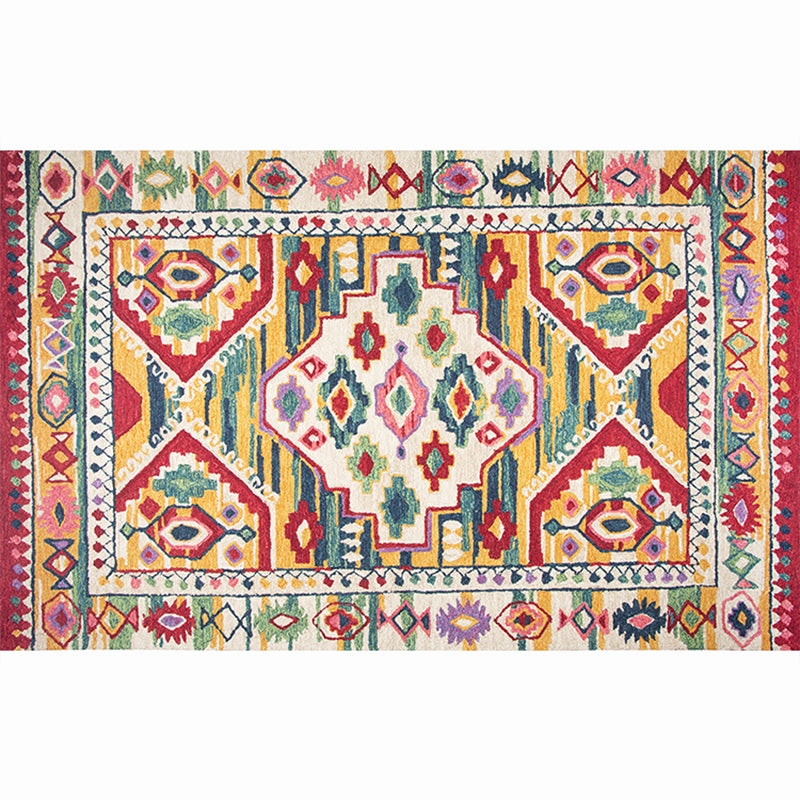 Lisslune | Moroccan living room carpet More colors Printed carpet Cotton Non-slip Machine washable Pet-friendly carpet