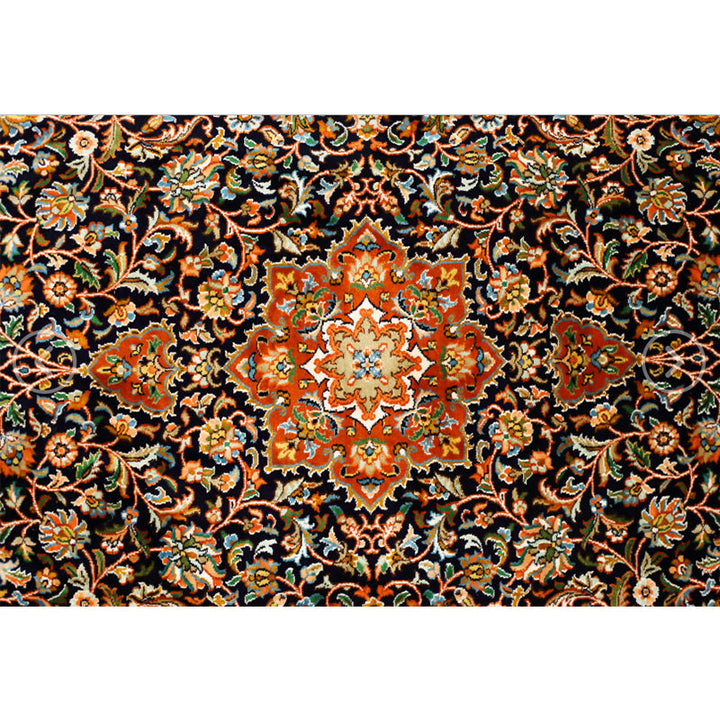 Lisslune | Exotic antique carpet multicolored geometric print rug non-slip back pet-friendly machine washable rug for large room