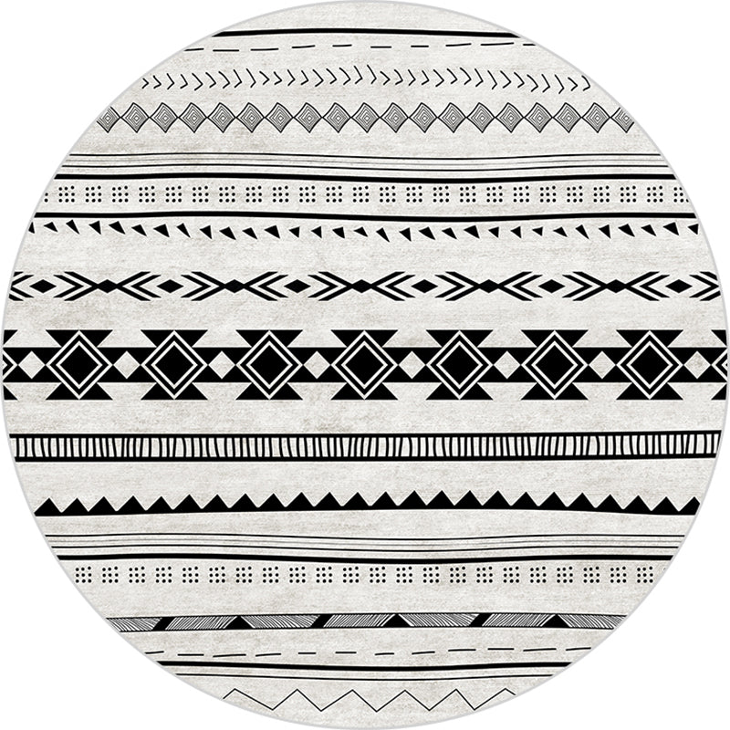 Lisslune | Stylish Mandala Print Rug Multicolored Moroccan Rug Polypropylene Stain Resistant Pet Friendly Non-Slip Backing Rug for Home