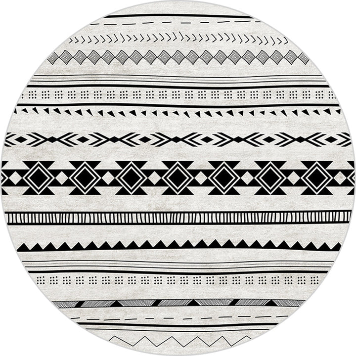 Lisslune | Stylish Mandala Print Rug Multicolored Moroccan Rug Polypropylene Stain Resistant Pet Friendly Non-Slip Backing Rug for Home