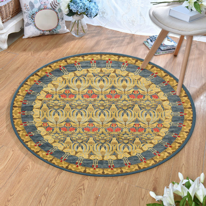 Lisslune | Ethnic Multicolor Print Carpet Polyester Persian Carpet Stain Resistant Machine Washable Non-Slip Carpet for the Living Room