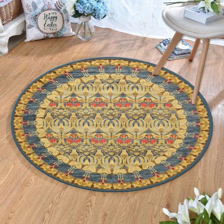 Lisslune | Ethnic Multicolor Print Carpet Polyester Persian Carpet Stain Resistant Machine Washable Non-Slip Carpet for the Living Room