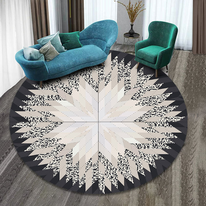 Lisslune | Colorfully patterned folk art printed carpet polyester Moroccan carpet with non-slip backing pet-friendly machine washable carpet for guest room