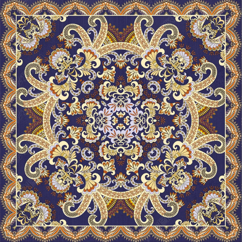 Lisslune | Shabby Chic Floral Area Rug Multicolor Persian Carpet Polypropylene Anti-Slip Backing Washable Pet-Friendly Rug for Foyer