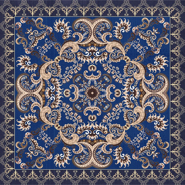 Lisslune | Shabby Chic Floral Area Rug Multicolor Persian Carpet Polypropylene Anti-Slip Backing Washable Pet-Friendly Rug for Foyer