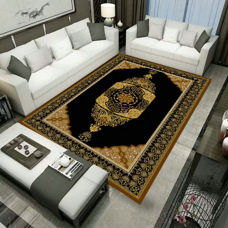 Lisslune | Large Persian rug multicolored jacquard-printed rug washable non-slip backing pet-friendly rug for the living room