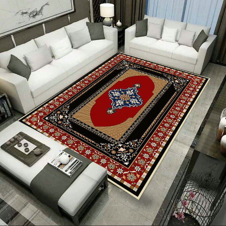Lisslune | Large Persian rug multicolored jacquard-printed rug washable non-slip backing pet-friendly rug for the living room