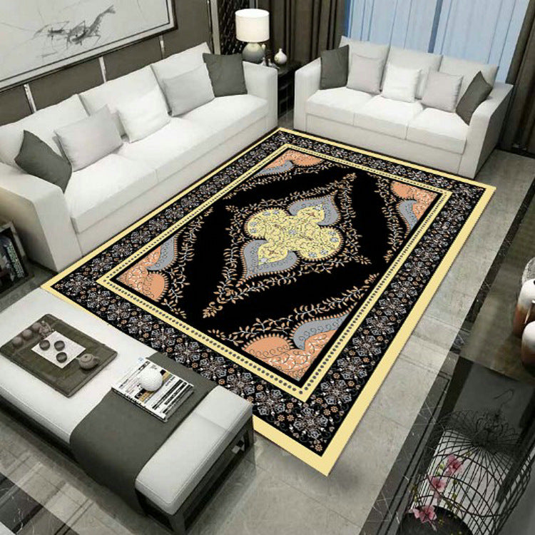 Lisslune | Large Persian rug multicolored jacquard-printed rug washable non-slip backing pet-friendly rug for the living room