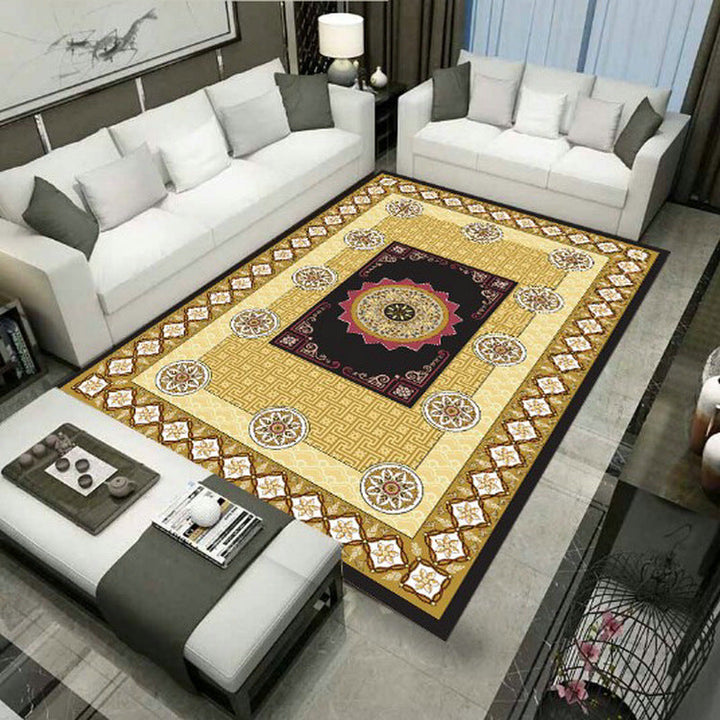 Lisslune | Large Persian rug multicolored jacquard-printed rug washable non-slip backing pet-friendly rug for the living room