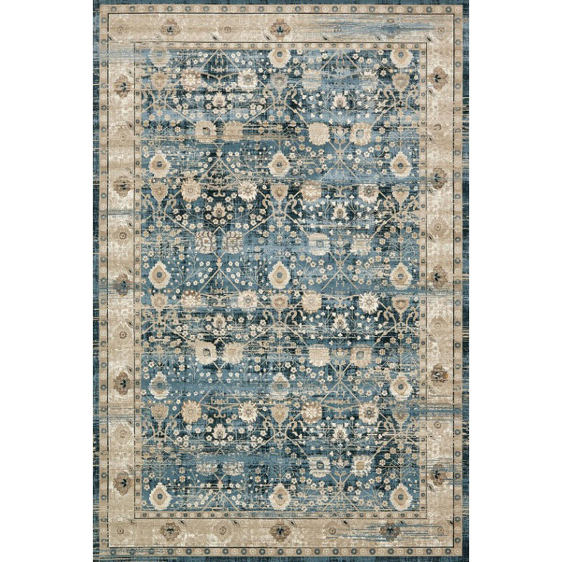 Lisslune | Persian Home Rug Multicolored Symmetrical Print Rug Polyester Non-Slip Backing Machine Washable Stain Resistant Rug