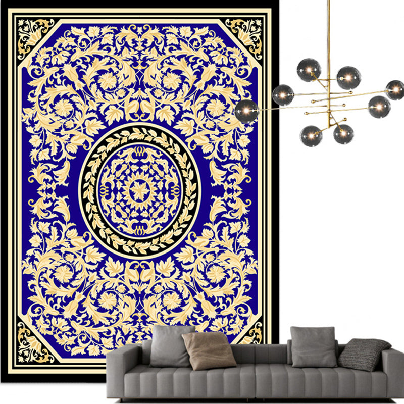 Lisslune | Traditional Multicolored Moroccan Carpet Polypropylene Floral Carpet Non-Slip Backing Pet Friendly Stain Resistant Carpet for Living Room