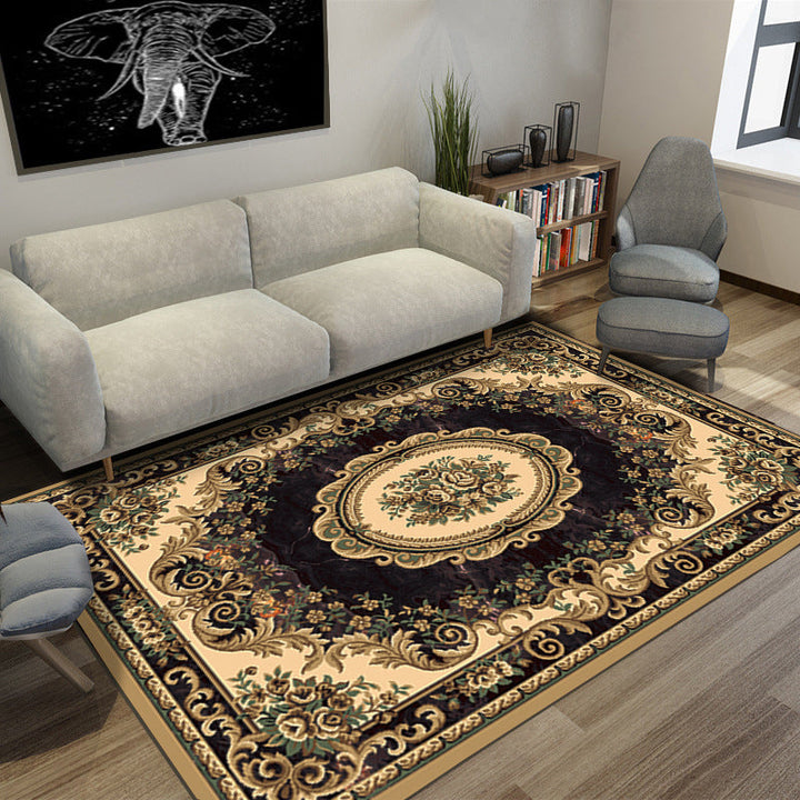 Lisslune | Moroccan Style Bedroom Rug Multicolor Floral Pattern Rug Polyester Washable Pet Friendly Non-Slip Back Rug
