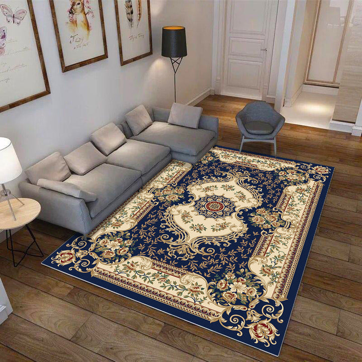 Lisslune | Moroccan Style Bedroom Rug Multicolor Floral Pattern Rug Polyester Washable Pet Friendly Non-Slip Back Rug
