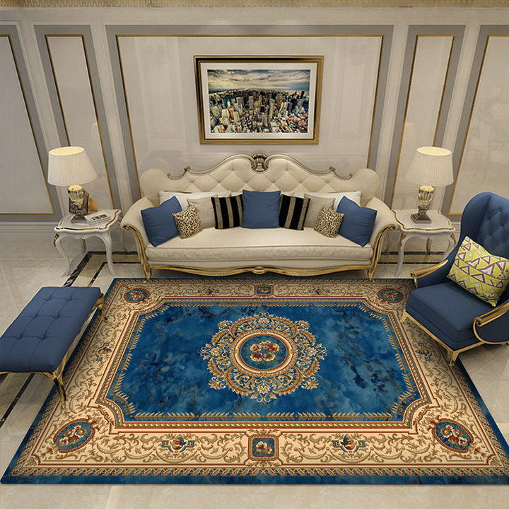 Lisslune | Moroccan Style Bedroom Rug Multicolor Floral Pattern Rug Polyester Washable Pet Friendly Non-Slip Back Rug