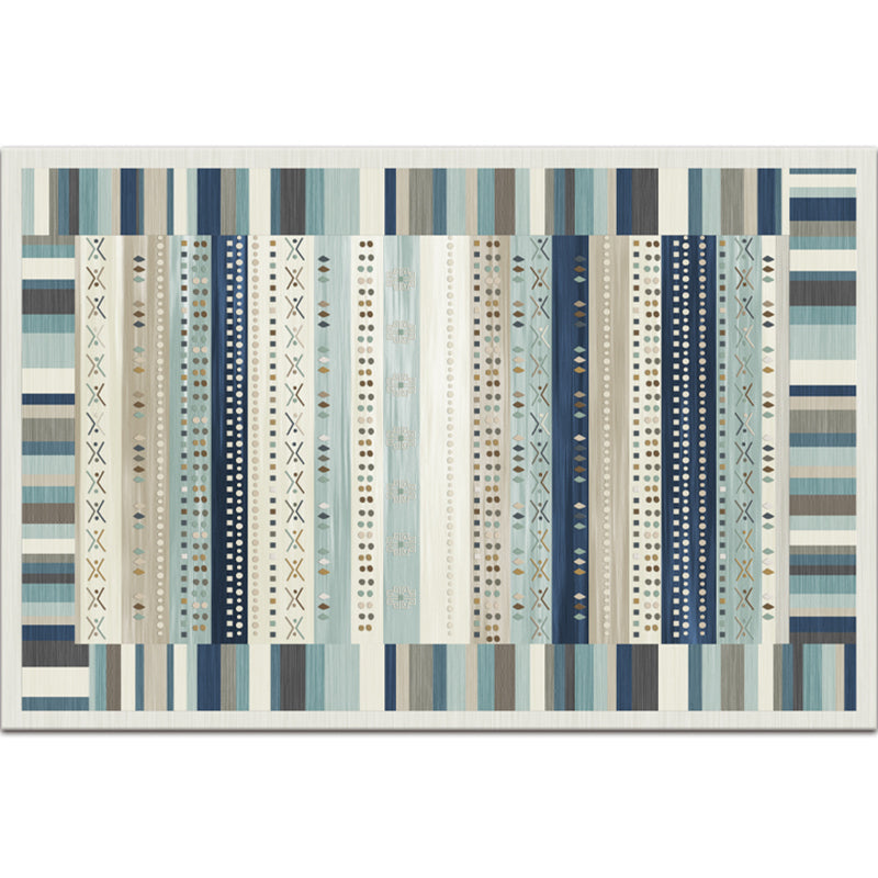 Lisslune | Beautiful Moroccan Rug Multicolored symmetrical printed carpet non-slip machine washable pet-friendly rug for the room
